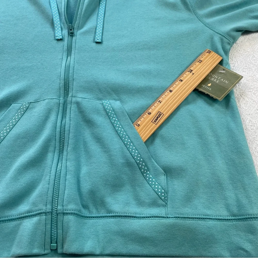 Mountain Lake Teal Women's Top and‎ Bottom Set ~ Size Large Petite~  Casual Set